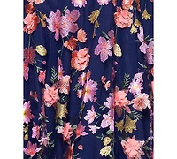 Xscape Women's Off-The-Shoulder Embroidered Floral Dress