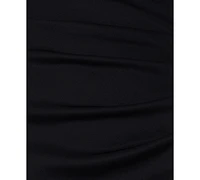 Xscape Women's Boat-Neck Rhinestone-Trim-Sleeve Dress