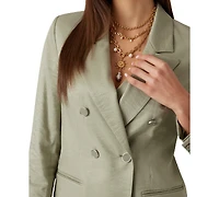 Guess Women's Camille Double-Breasted Lapel Jacket