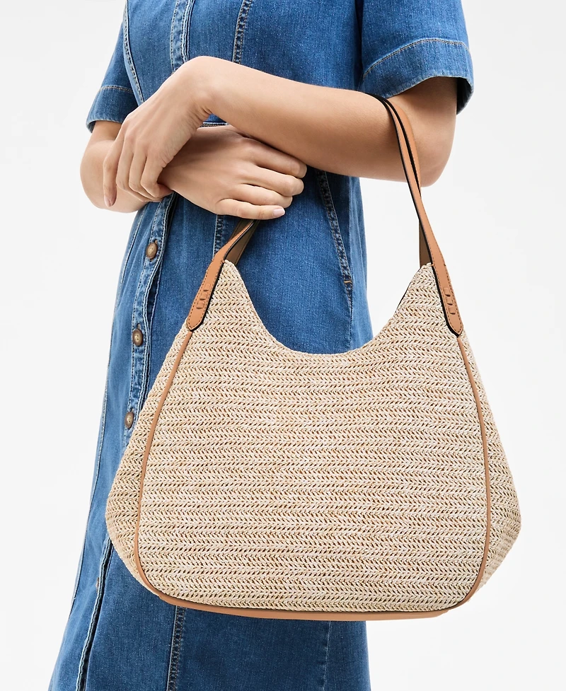 Style & Co Straw Medium 4-Poster Tote, Exclusively at Macy's