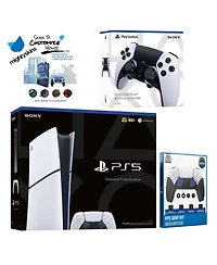 Sony PlayStation 5 Slim Digital with Extra Edge Controller, Fps Grip Kit and MightySkins Decal Voucher