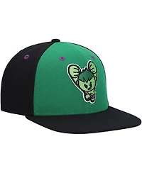 Lids Big Boys and Girls Green Hulk Chibi Glow-in-the-Dark Snapback Hat