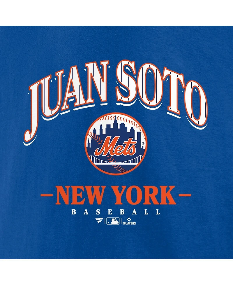 Fanatics Men's Juan Soto Royal New York Mets Arched Wordmark T-Shirt