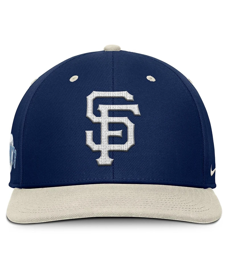 Nike Men's Navy/Cream San Francisco Giants Pro Performance Snapback Hat