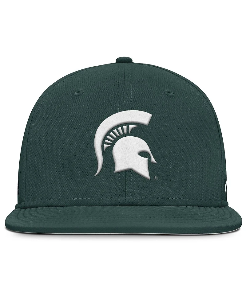 Nike Men's Green Michigan State Spartans On-Field Dugout True Performance Fitted Hat