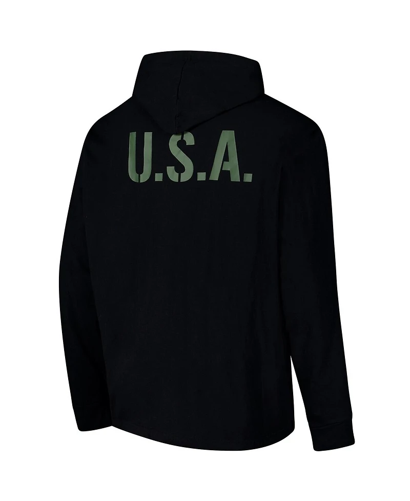 Colosseum Men's Black Purdue Boilermakers Oht Military Appreciation Hoodie Long Sleeve T-Shirt