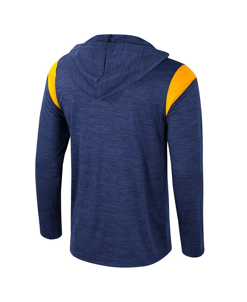 Colosseum Men's Navy West Virginia Mountaineers Dozer Half-Zip Windshirt