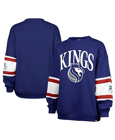 '47 Brand Women's Royal Sacramento Kings 2024/25 City Edition Steadfast Paneled Pullover Sweatshirt