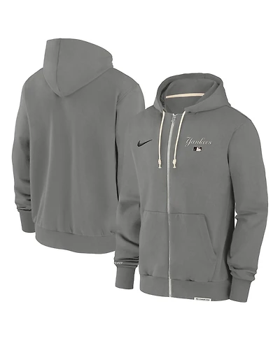 Nike Men's Charcoal New York Yankees Authentic Collection Travel Performance Full-Zip Hoodie