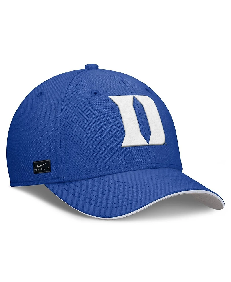 Nike Men's Royal Duke Blue Devils 2025 Dugout Coaches Rise Swoosh Performance Flex Hat