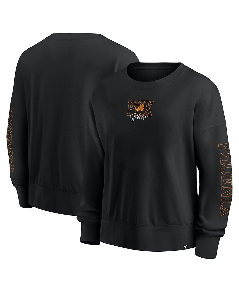 Fanatics Women's Black Phoenix Suns Oversized Game Day Pullover Sweatshirt