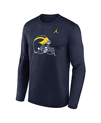 Jordan Men's Navy Michigan Wolverines Prime TimeAlternate Logo Legend Long Sleeve T-Shirt