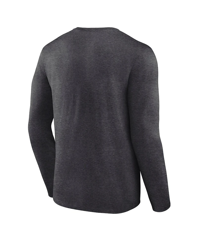 Fanatics Men's Heather Charcoal Columbus Blue Jackets Authentic Pro Secondary Long Sleeve T-Shirt