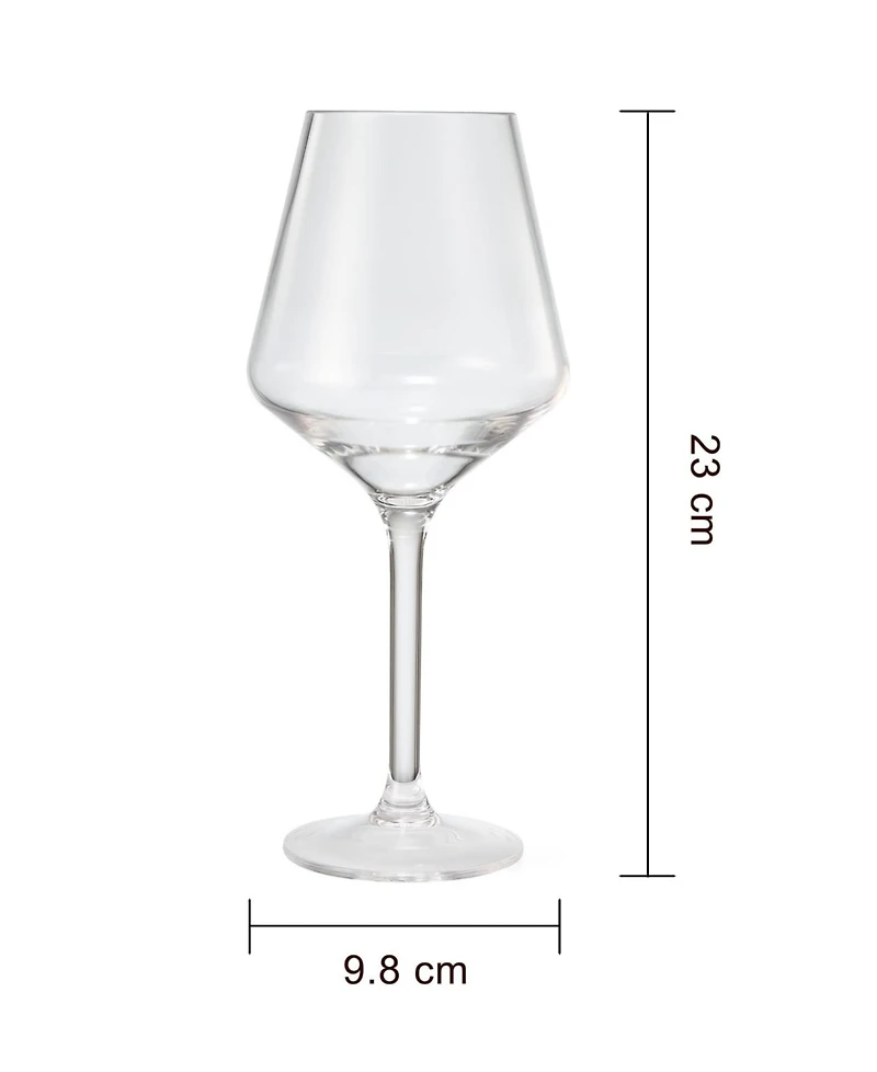 The Wine Savant European Stemmed Wine Glasses, Set of 4