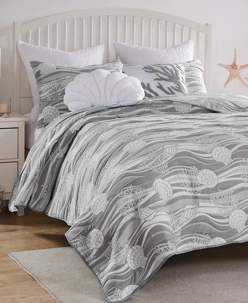 Greenland Home Fashions Dover Reversible Matelasse -Pc. Coverlet Set