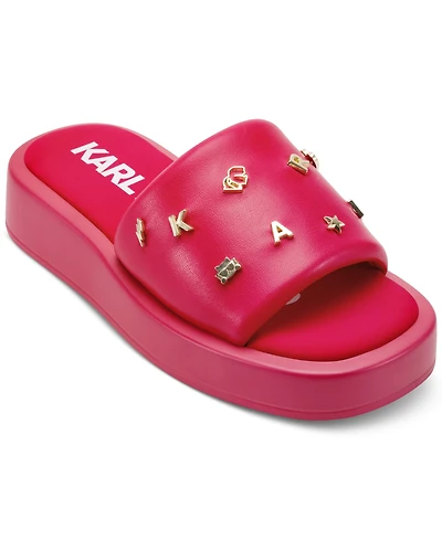 Karl Lagerfeld Paris Women's Opal Studded Sandals