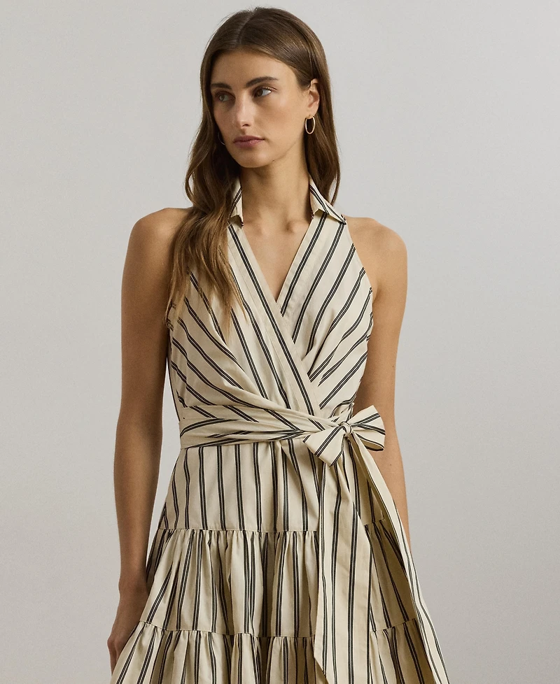 Lauren Ralph Women's Two-Tone Crepe Sleeveless Gown
