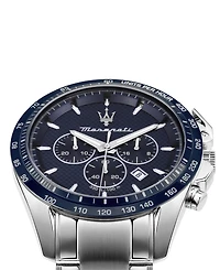 Maserati Men's Chronograph Stainless Steel Metal Band Watch, 45mm