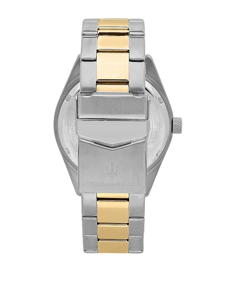 Maserati Men's Date Two-Tone Metal Band Watch, 43mm