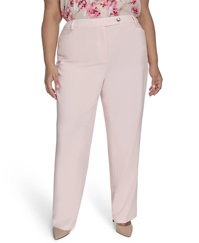 Calvin Klein Plus Size Modern Fit Mid-Rise Straight Pants