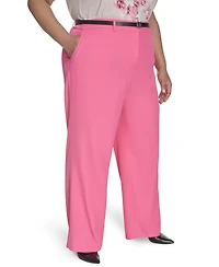 Calvin Klein Plus Mid-Rise Wide-Leg Pants