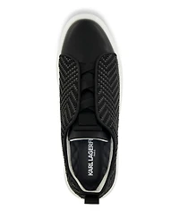 Karl Lagerfeld Paris Men's Front Crossed Slip On Sneakers