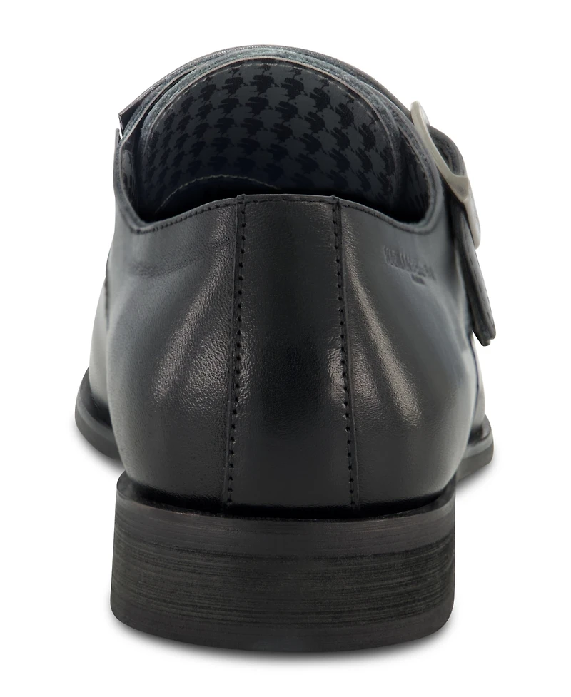 Karl Lagerfeld Paris Men's Double Monk Cap Toe Dress Shoe