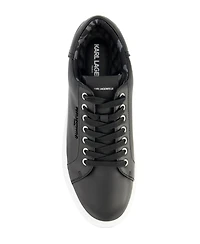 Karl Lagerfeld Paris Men's Logo Plain Toe Bit Sneakers