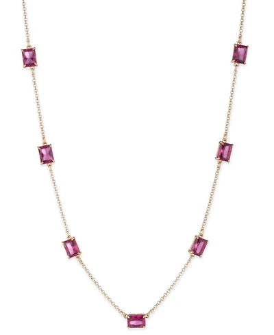 Lauren Ralph Lauren Gold-Tone Stationed Crystal Collar Necklace, 16" + 3" extender