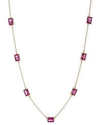 Lauren Ralph Lauren Gold-Tone Stationed Crystal Collar Necklace, 16" + 3" extender