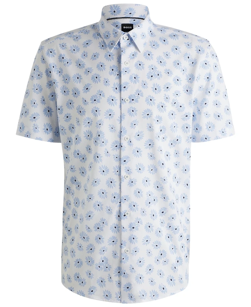 Boss by Hugo Men's Cotton-Blend Slim-Fit Dress Shirt
