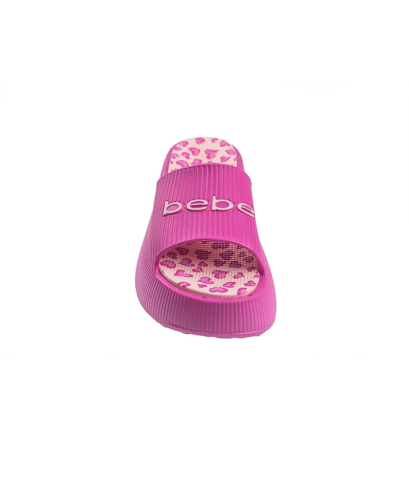 Bebe Little and Big Girls Trendy Comfortable Summer Platform Slides
