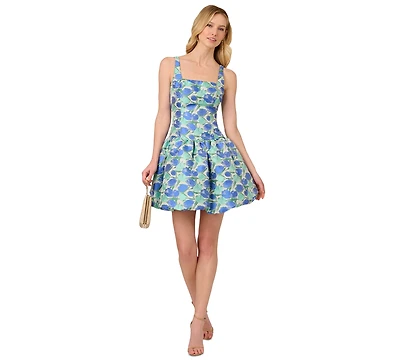 Adrianna Papell Women's Tulip Jacquard Minidress