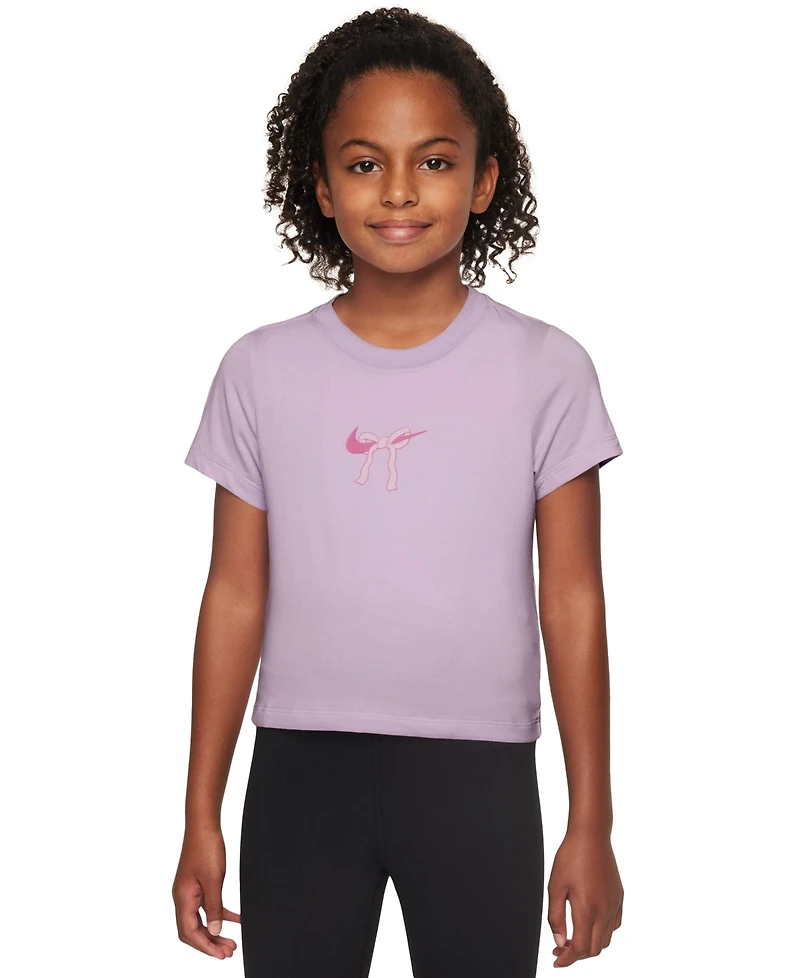 Nike Big Girls Sportswear Cropped Graphic T-Shirt