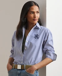 Lauren Ralph Women's Striped Long-Sleeve Shirt