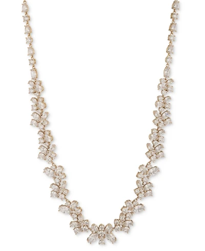 Givenchy Gold-Tone Cubic Zirconia Collar Necklace, 16" + 3" extender