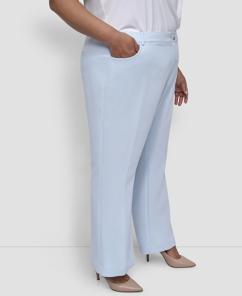 Dkny Plus Mid Rise Straight-Leg Pants