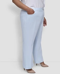 Dkny Plus Mid Rise Straight-Leg Pants