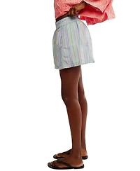 Free People Women's Get Free Striped Pull On Shorts