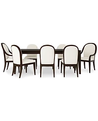 Mazen 9-Pc. Dining Set (Table, 6 Curved Side Chairs & 2 Arm Chairs)