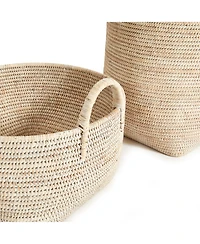 Burma Rattan Orchard Baskets, Set Of 2