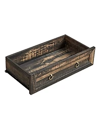 Farmhouse 6 Drawers Dresser for Bedroom, Wood Rustic Wide Chest of Drawers, Storage Dressers Organizer for Bedroom, Living Room, Hallway,Dark Rustic O