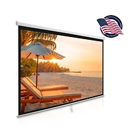 Pyle Universal 100-Inch Roll-Down Manual Projection Screen – Matte White (59.8" x 79.9")
