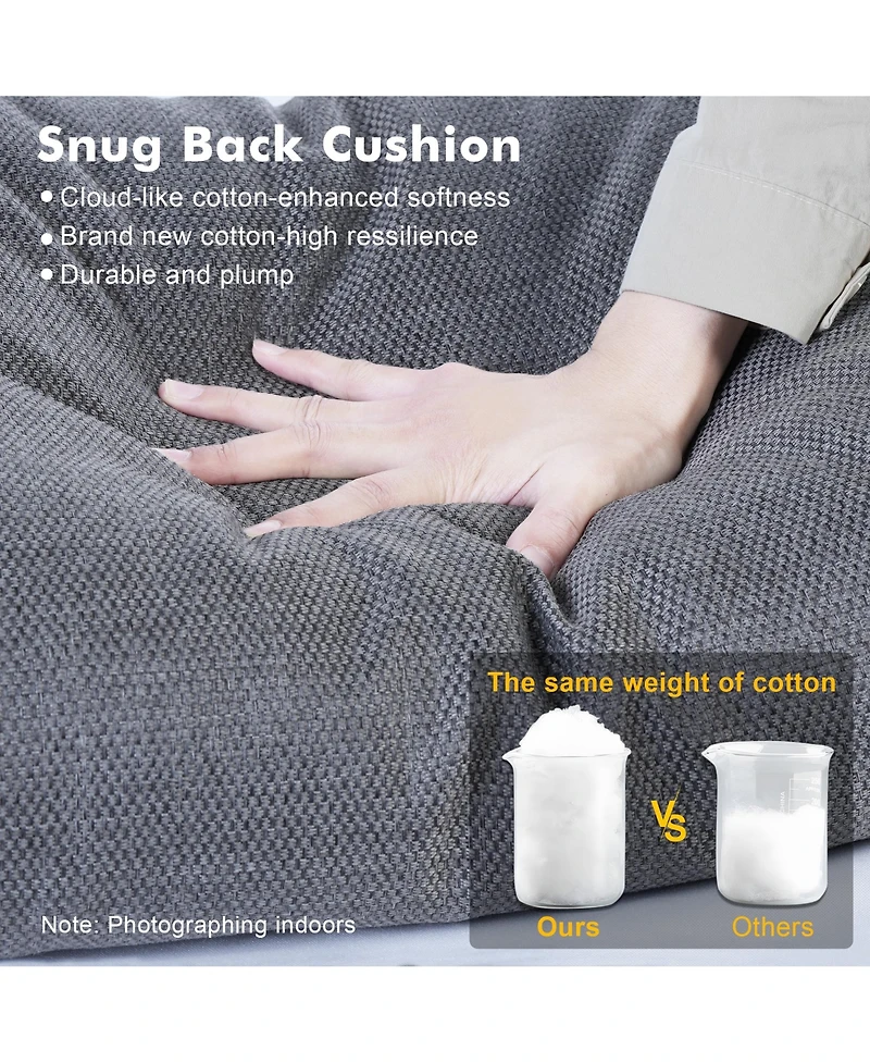 Xizzi 5 Piece Patio Furniture, Outdoor Furniture Sets, Modern Wicker Sectional and 2 Pillows, All Weather Garden Sofa, Backyard,