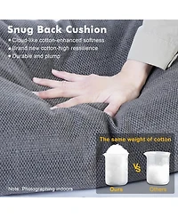 Xizzi 5 Piece Patio Furniture, Outdoor Furniture Sets, Modern Wicker Sectional and 2 Pillows, All Weather Garden Sofa, Backyard,