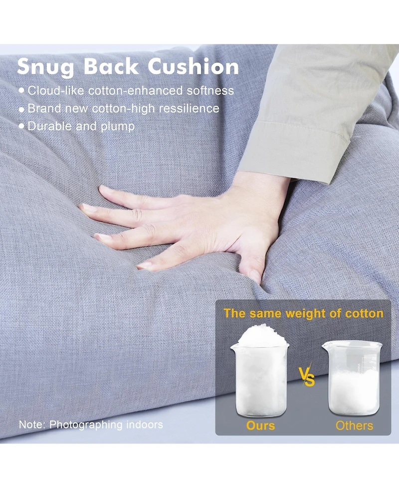 Xizzi 5 Piece Patio Furniture, Outdoor Furniture Sets, Modern Wicker Sectional and 2 Pillows, All Weather Garden Sofa, Backyard,