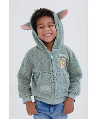 The Mandalorian Toddler Boys Star Wars Grogu Cozy Sherpa Cosplay Hoodie