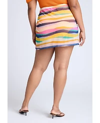 Eloquii Plus Mesh Mini Skirt Cover-Up