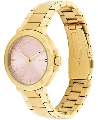 Tommy Hilfiger Women's Quartz Gold-Tone Stainless Steel Bracelet Watch, 34mm