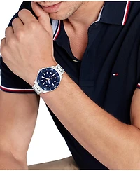 Tommy Hilfiger Men's Quartz Silver-Tone Stainless Steel Bracelet Watch
